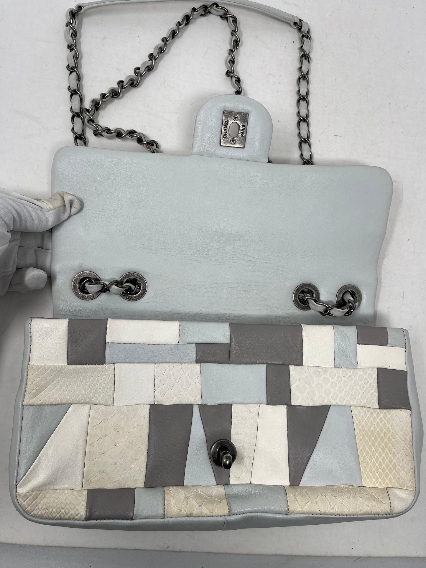 Chanel Python Patchwork Single Flap