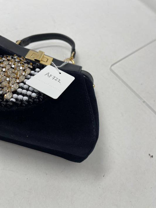 Fendi Velvet Embellished Micro Peekaboo