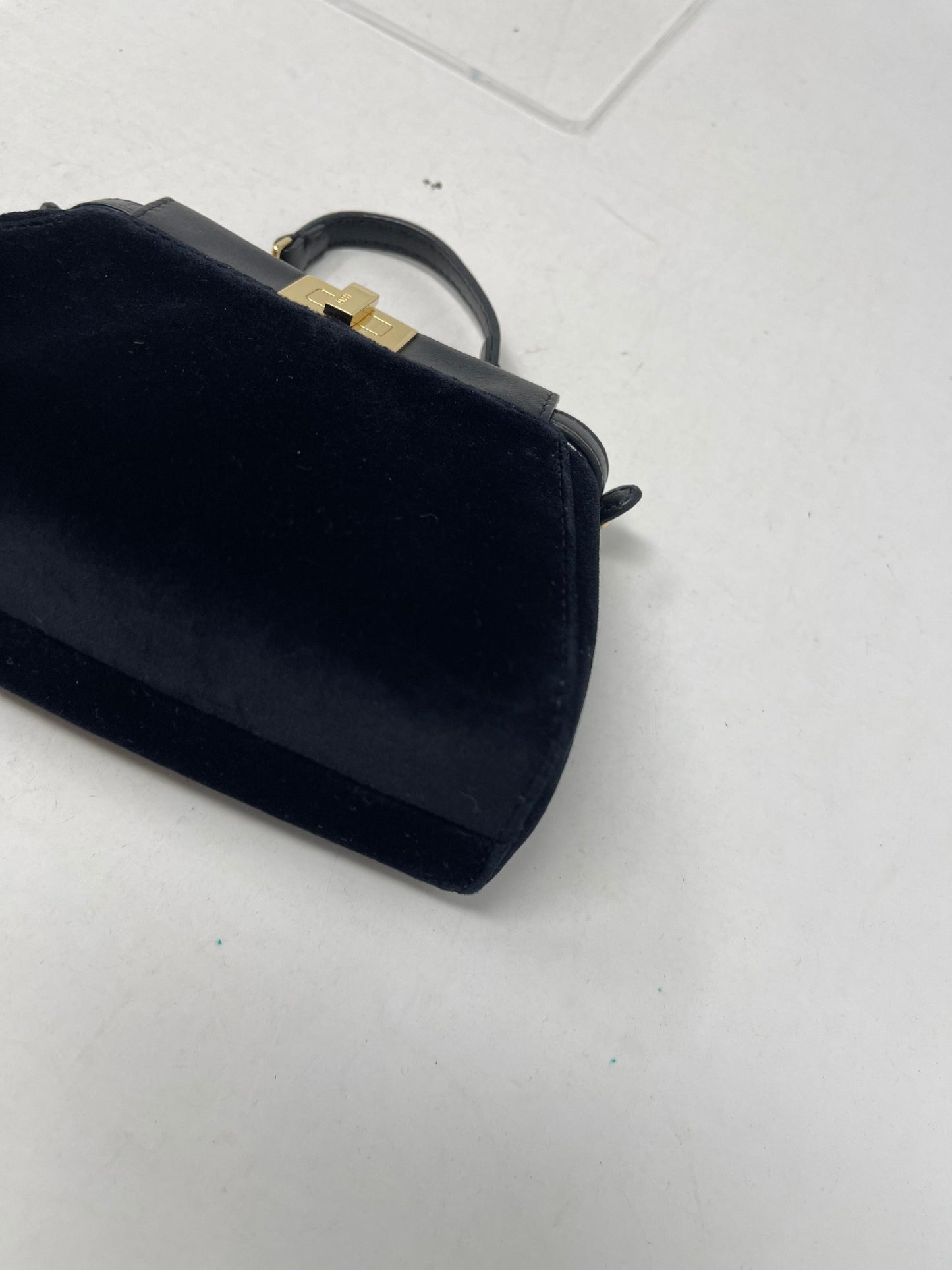 Fendi Velvet Embellished Micro Peekaboo