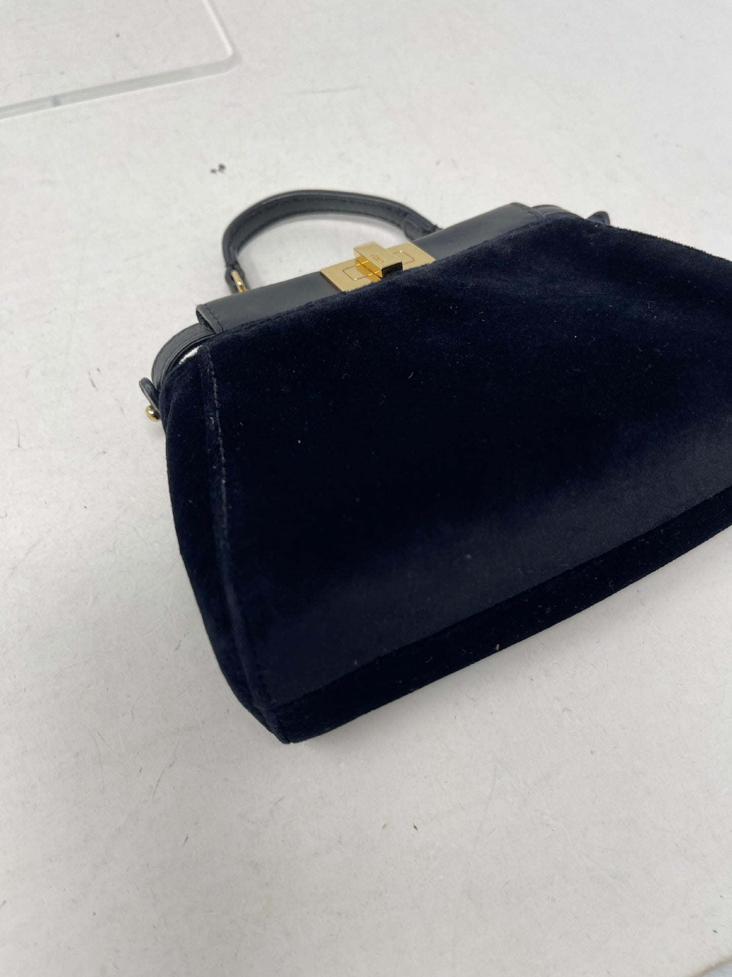 Fendi Velvet Embellished Micro Peekaboo