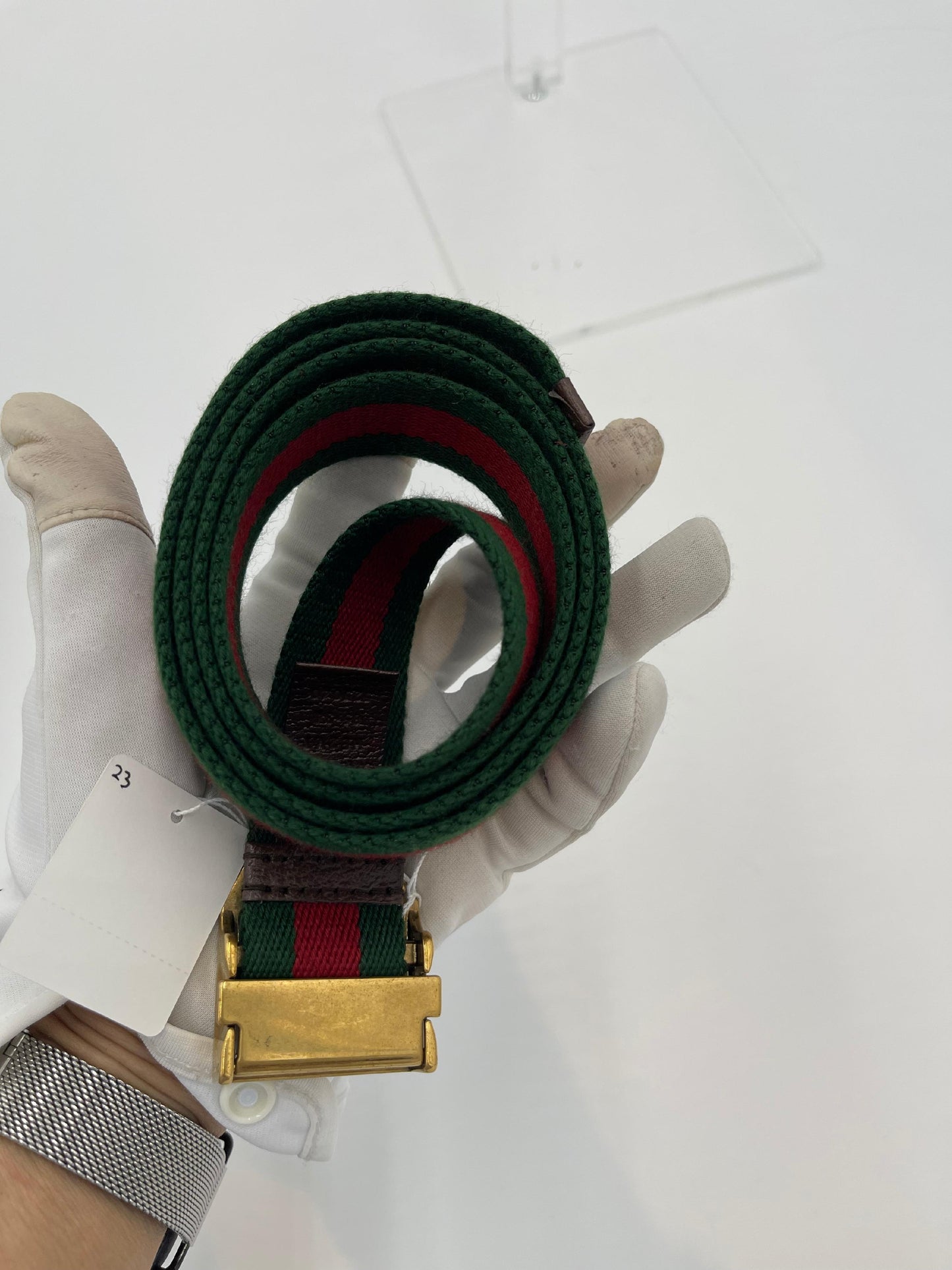 Gucci Cheri Line Canvas Belt
