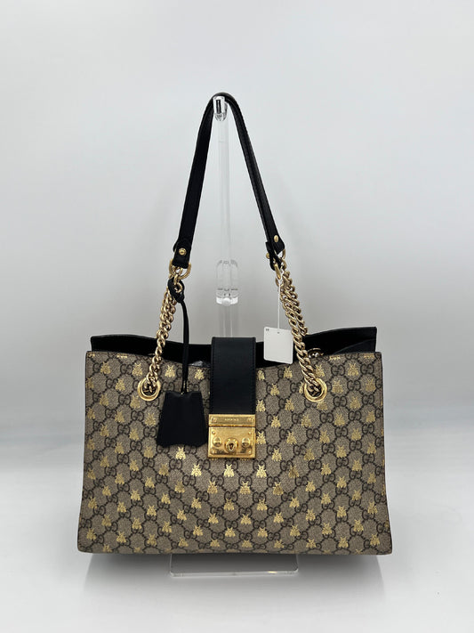 Gucci Bee Padlock Chain Tote
