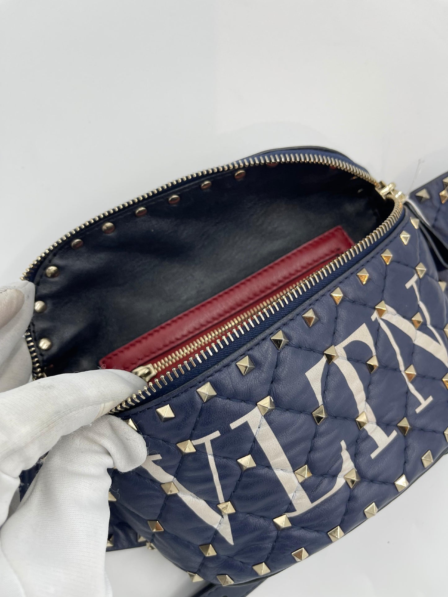 Valentino Studded Logo Waist Bag