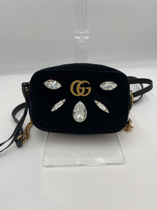 Gucci GG Marmont Velvet Chain Shoulder