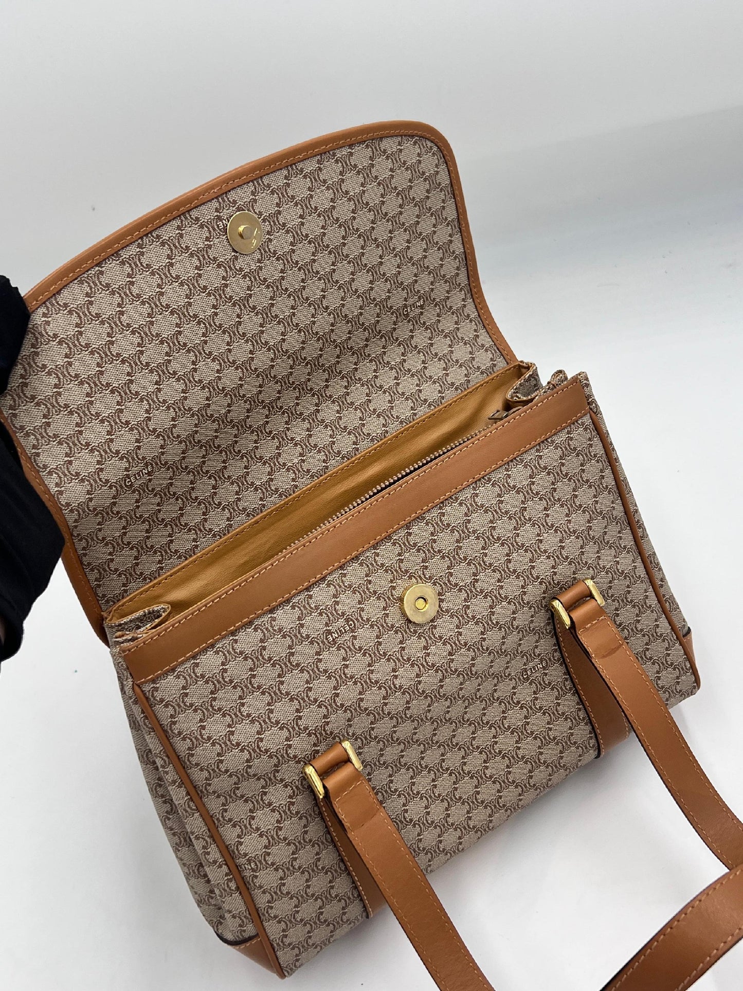 Celine Macadam Double Handle Handbag