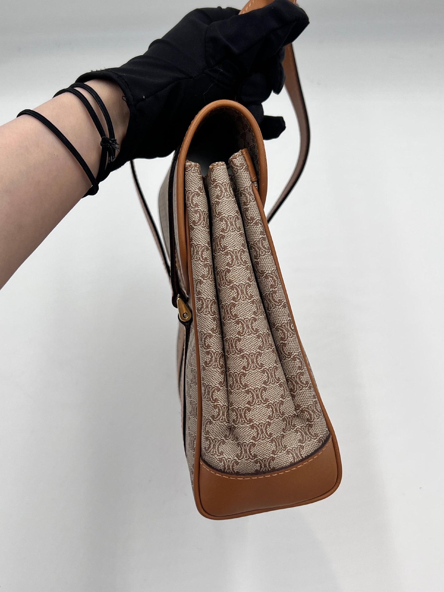 Celine Macadam Double Handle Handbag