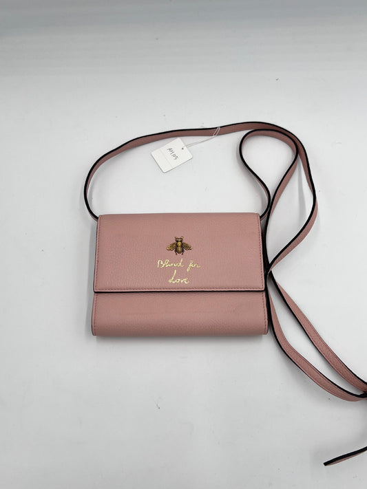 Gucci Animalier Leather Wallet On Strap