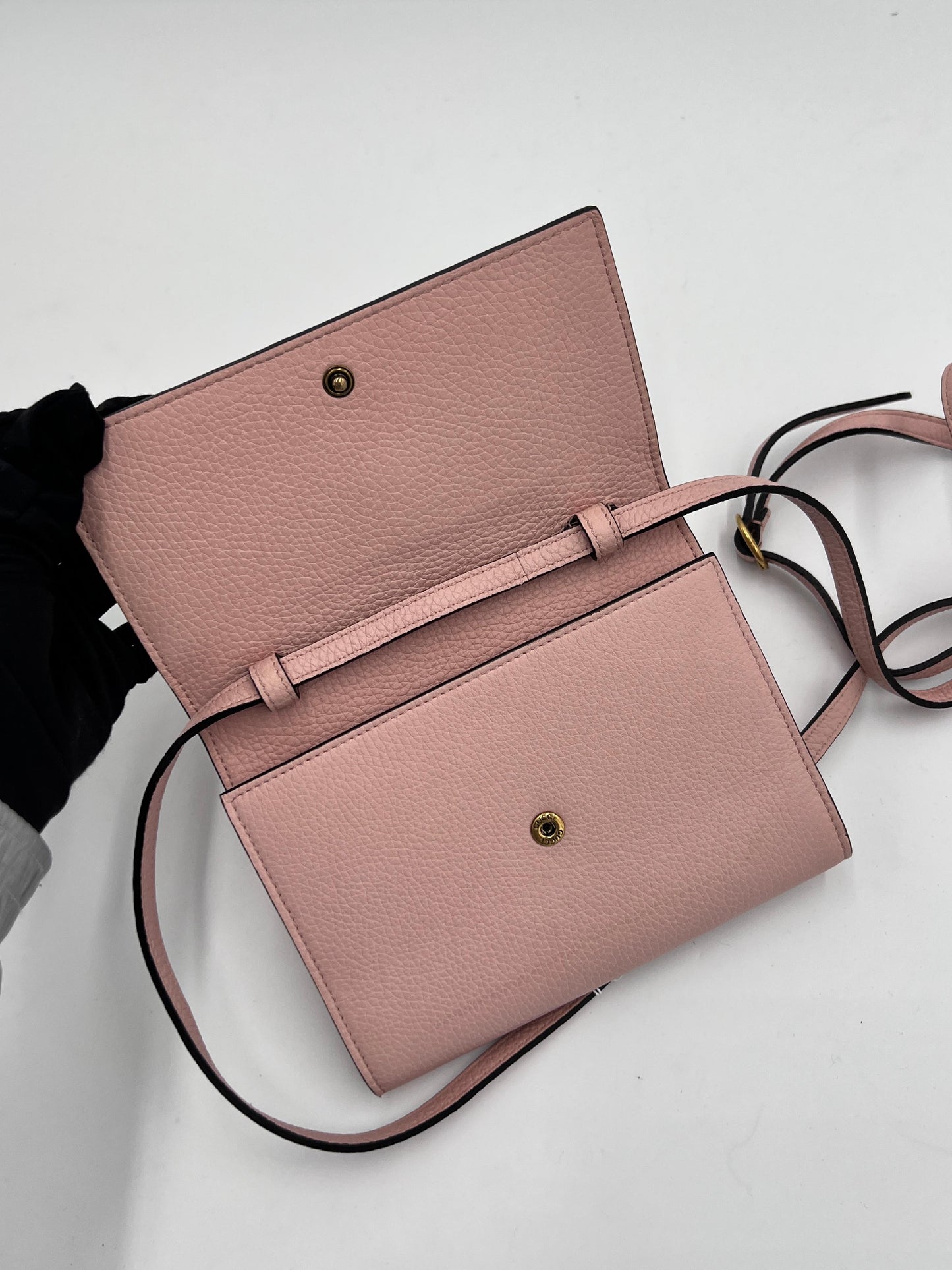 Gucci Animalier Leather Wallet On Strap