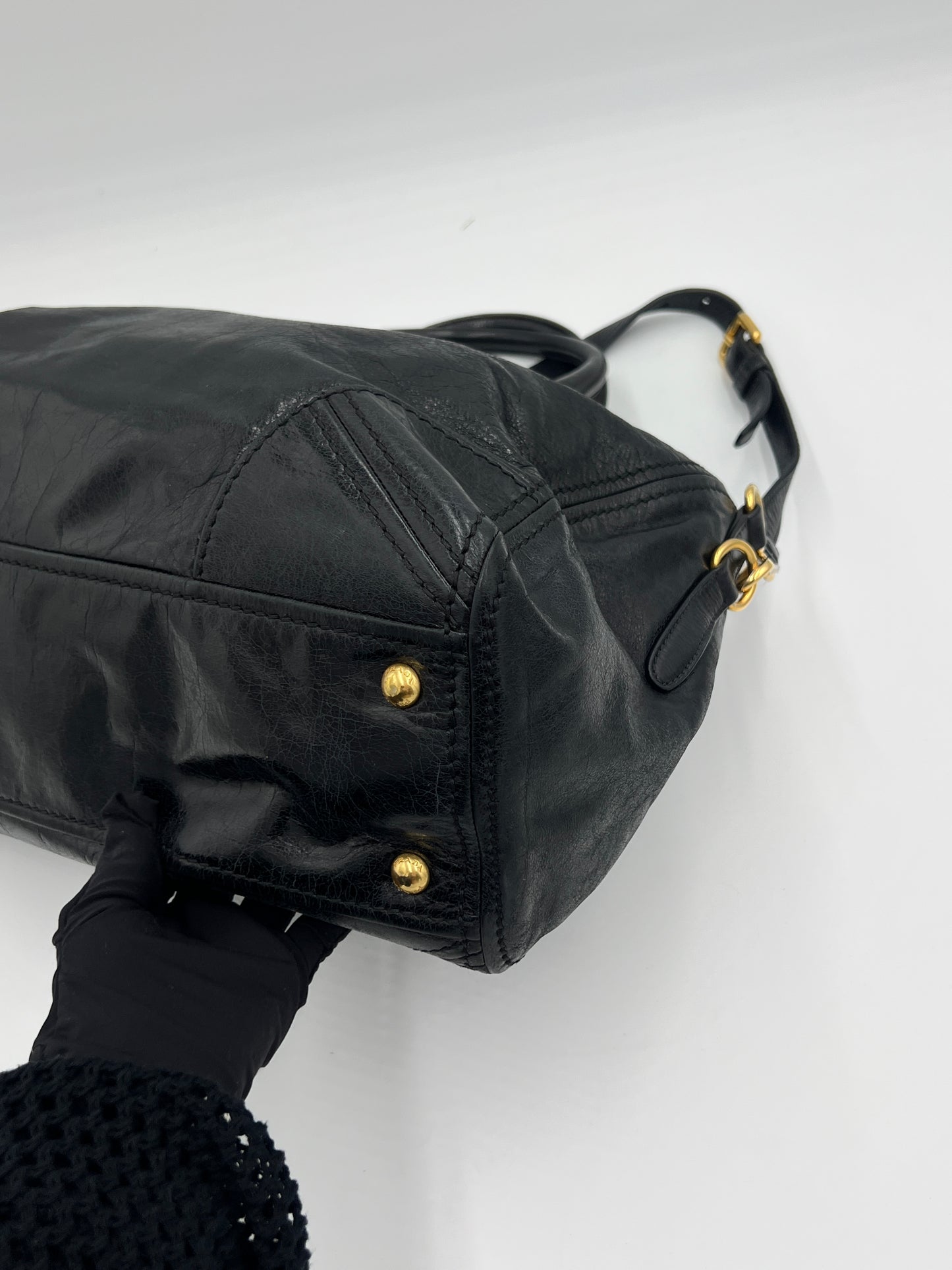 Prada Vitello Shine 2Way Tote