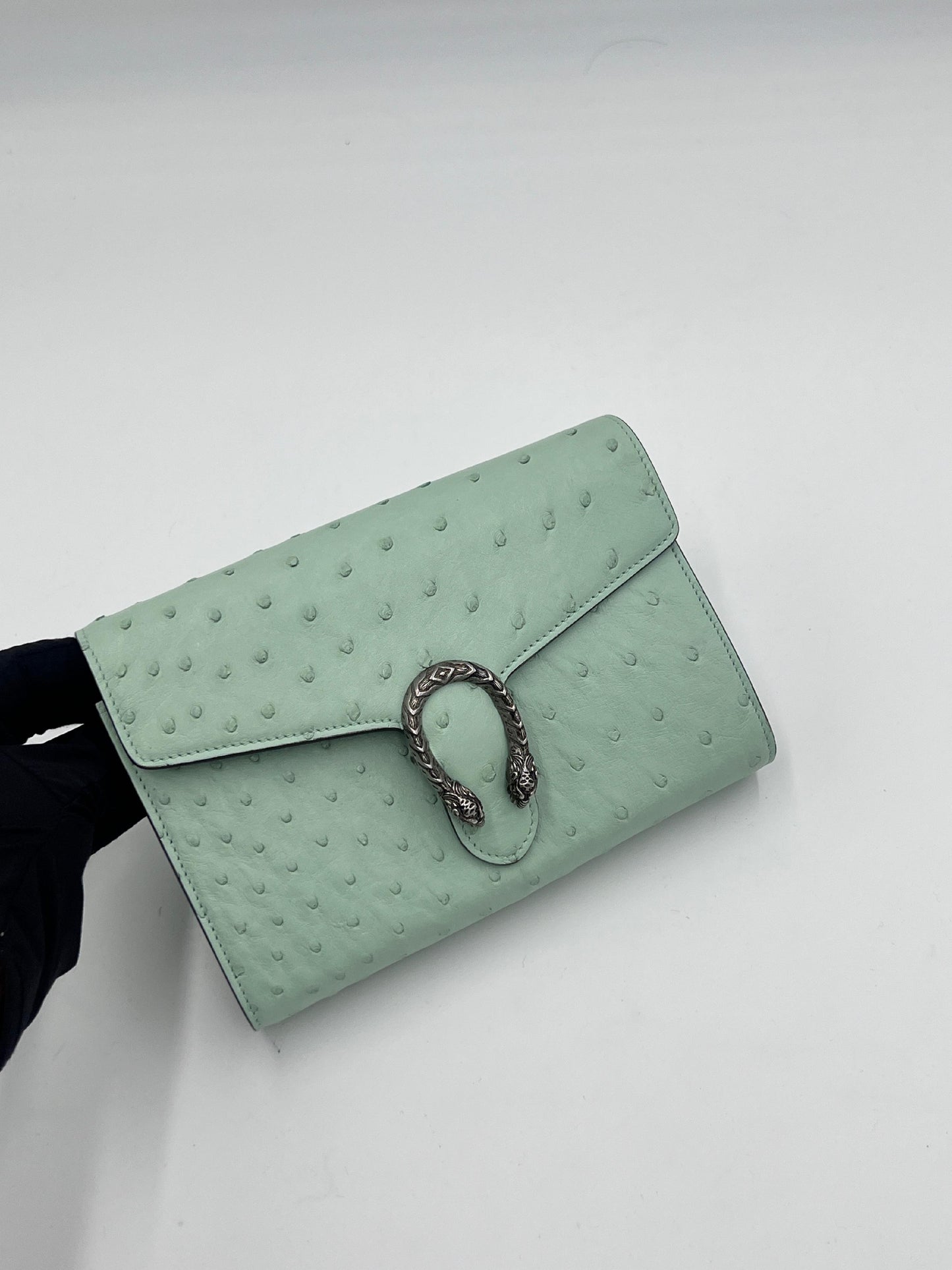 Gucci Dionysus Ostrich Chain Wallet