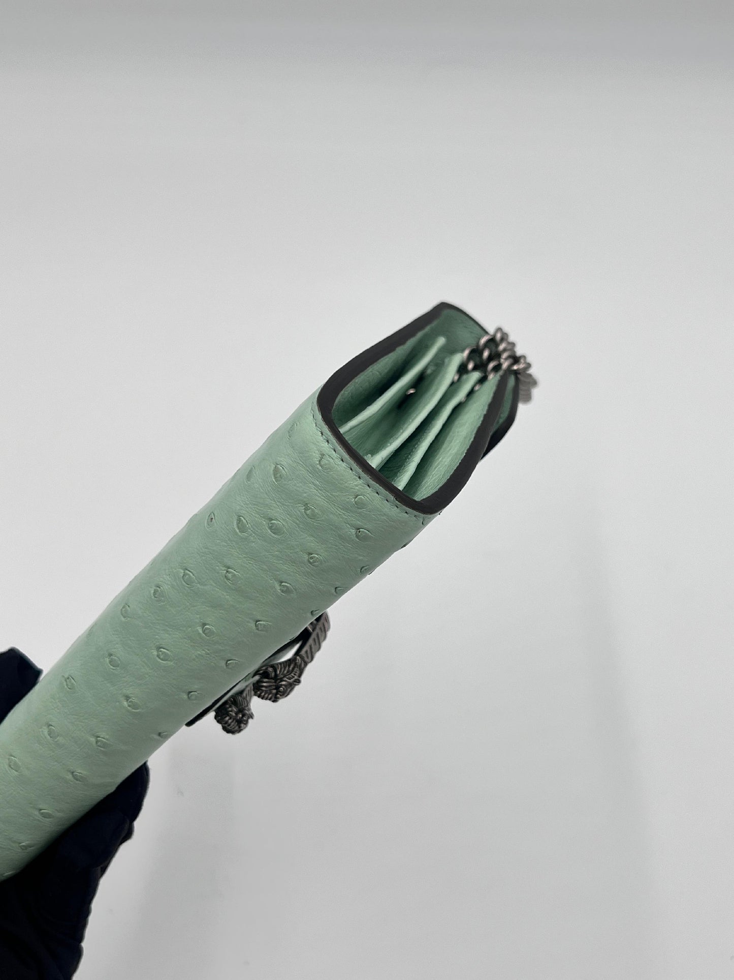 Gucci Dionysus Ostrich Chain Wallet