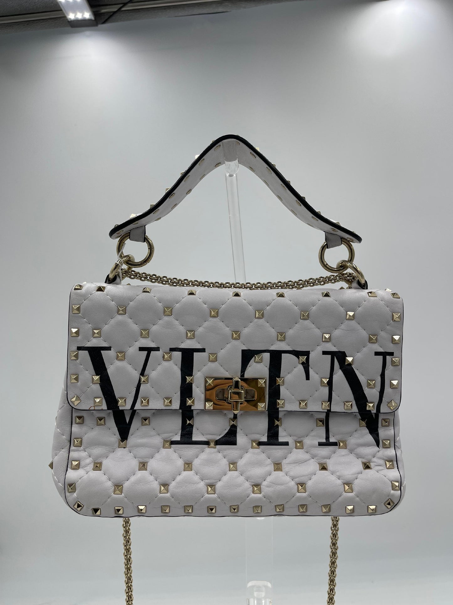 Valentino  Rockstud Logo 2Way Chain Shoulder
