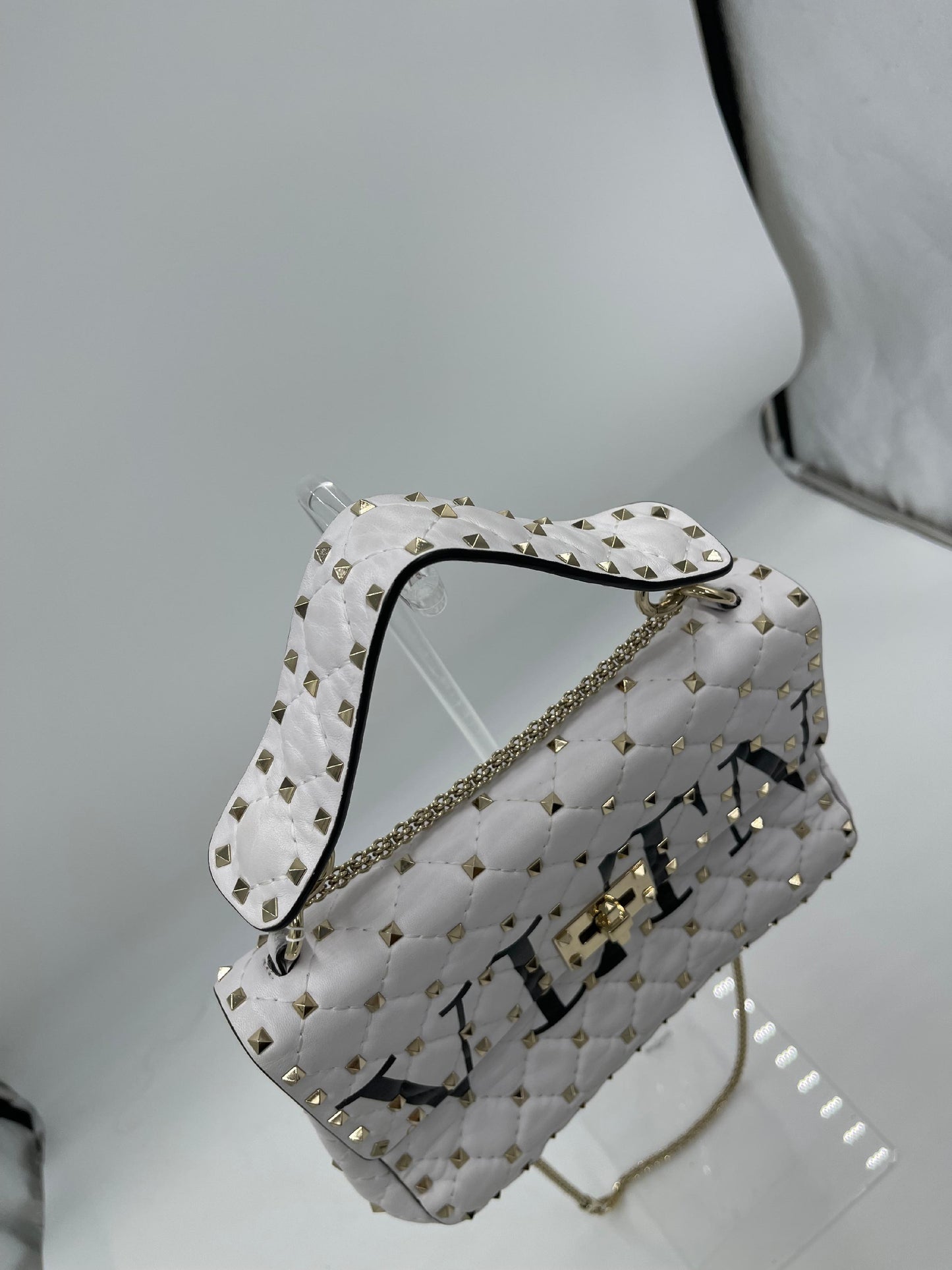 Valentino  Rockstud Logo 2Way Chain Shoulder