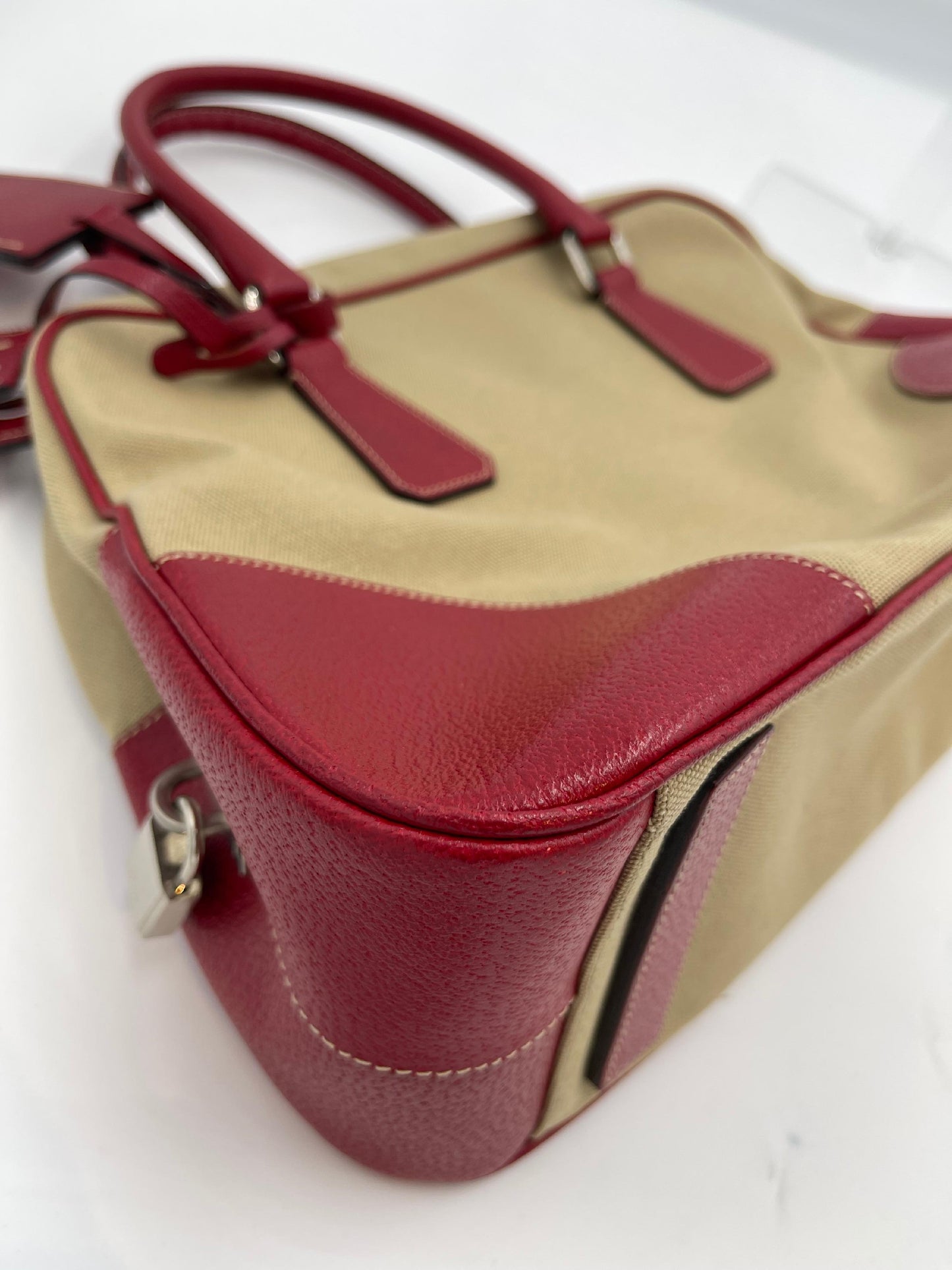 Prada Canvas Bowler Bag