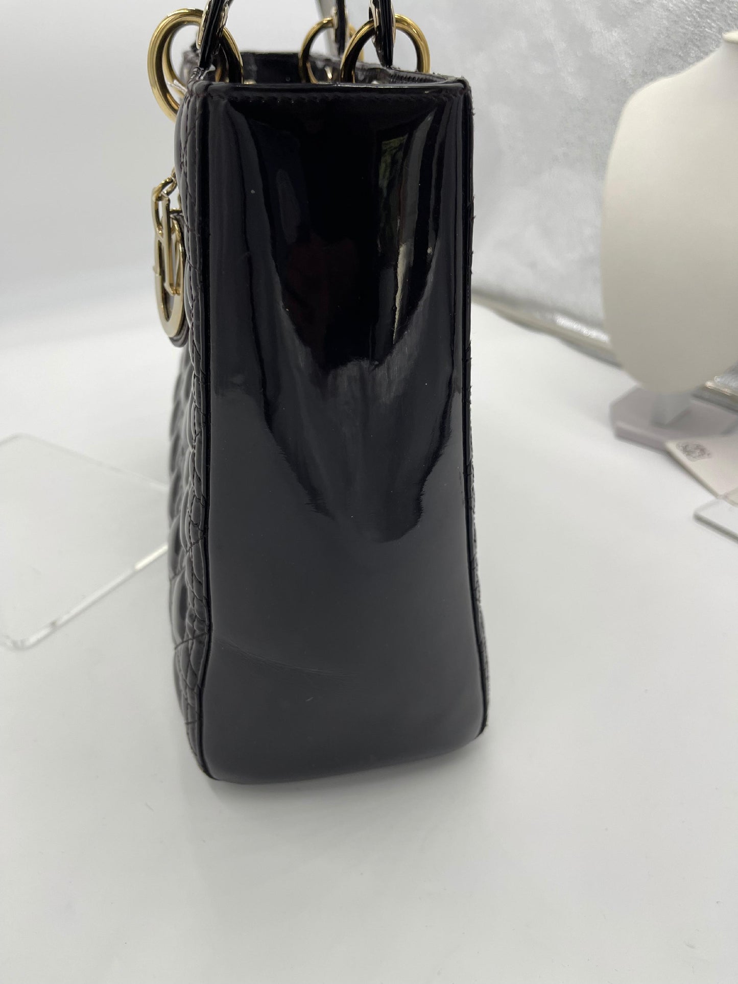 DIor Patent Lady Dior w/ Strap