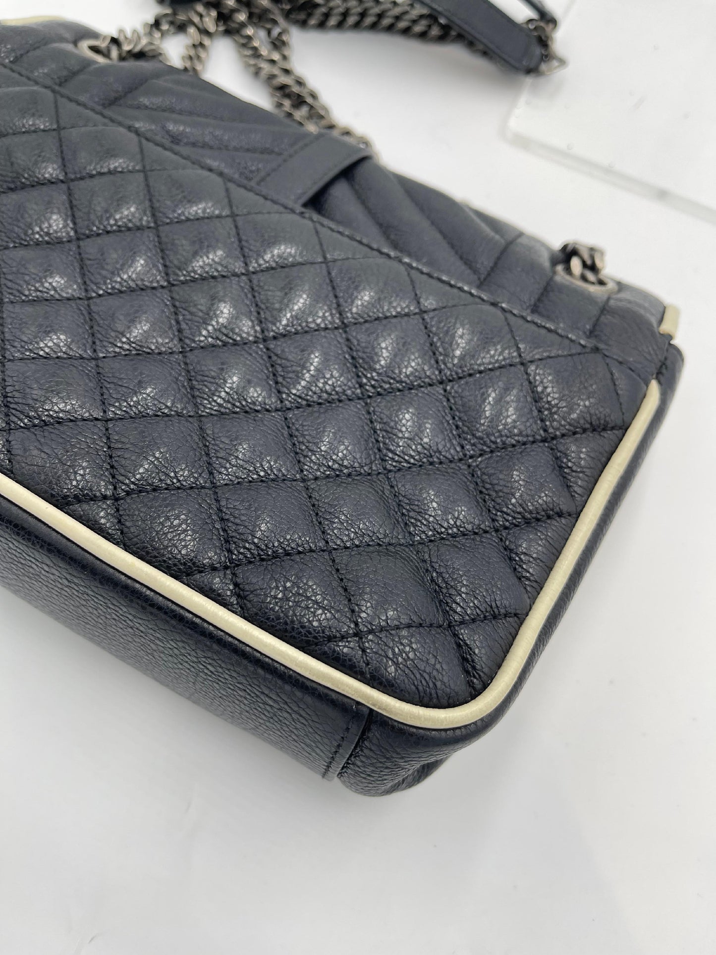 Saint Laurent Quilted College Chain Shoulder