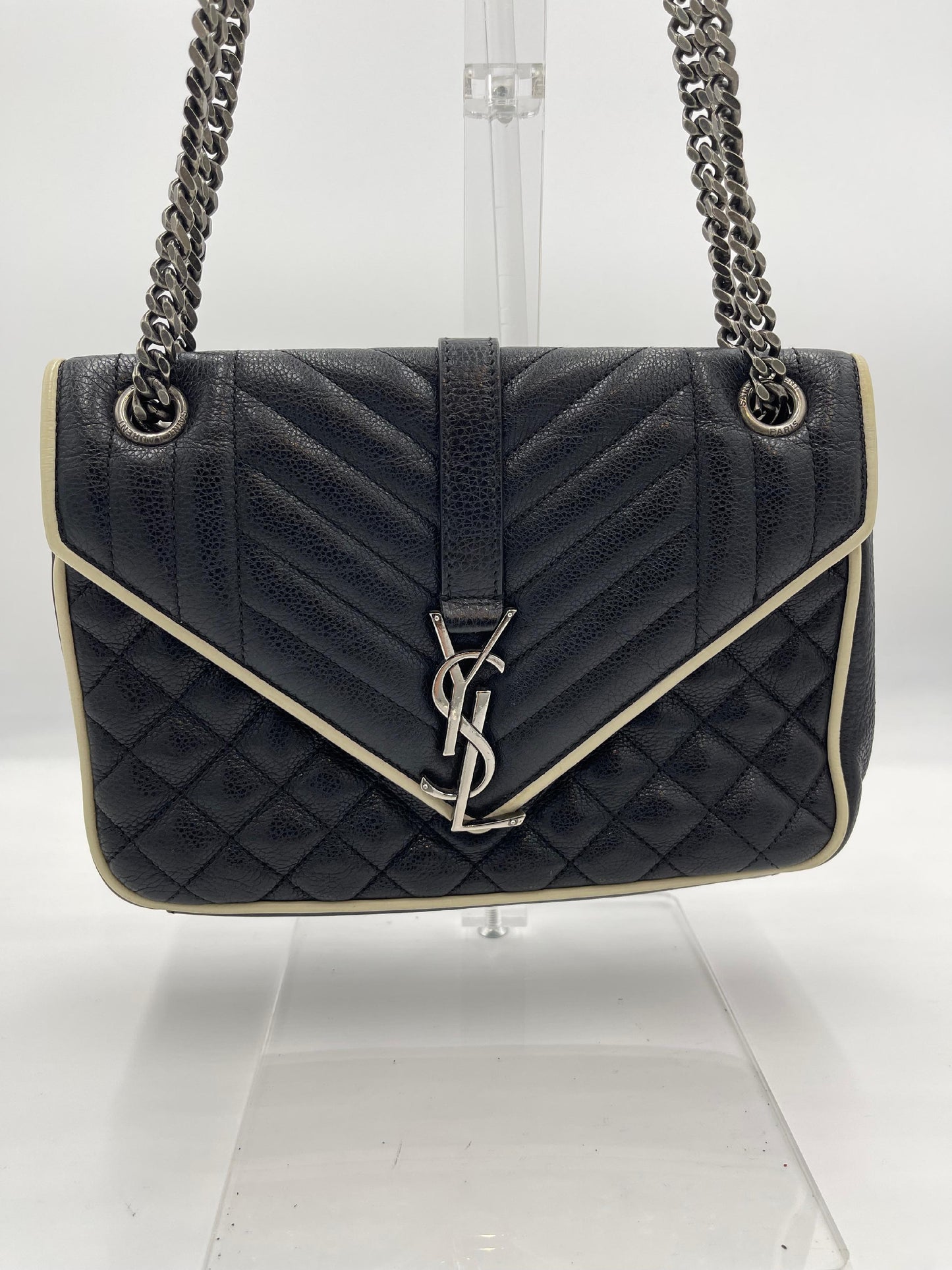 Saint Laurent Quilted College Chain Shoulder