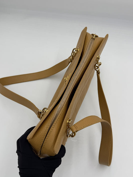 Chanel Caviar Chocobar Chain Tote