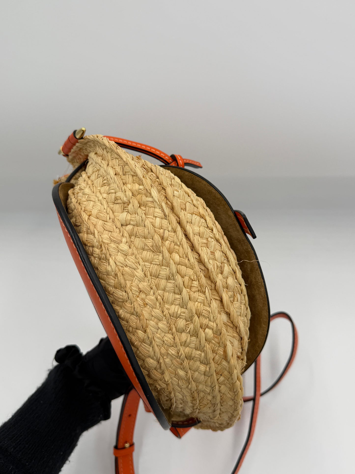 Loewe Gate Raffia Shoulder