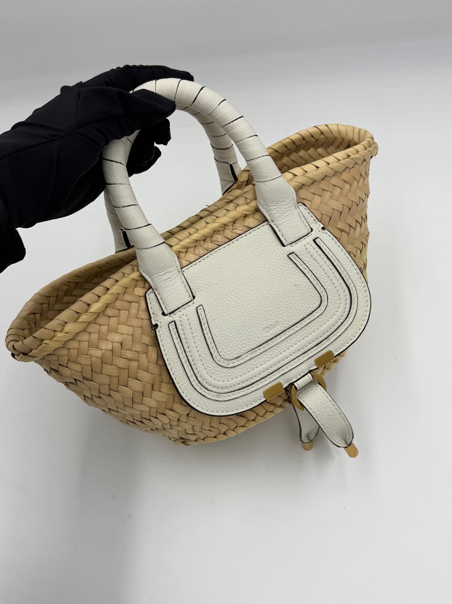 Chloe Marcie Raffia Bag