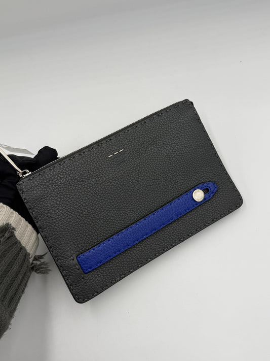 Fendi Selleria Leather Clutch