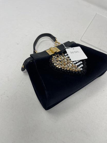 Fendi Velvet Embellished Micro Peekaboo