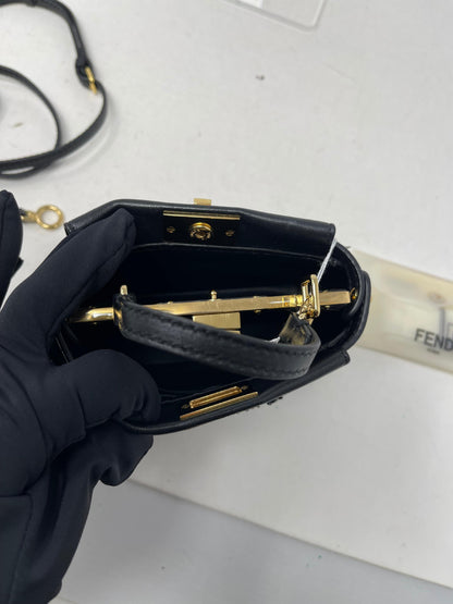 Fendi Velvet Embellished Micro Peekaboo