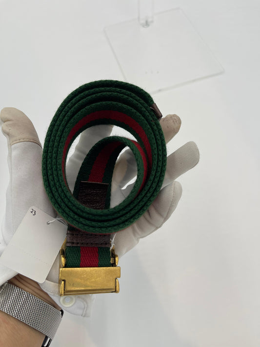 Gucci Cheri Line Canvas Belt