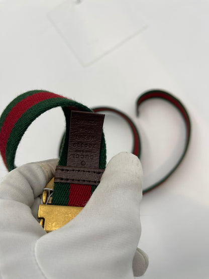 Gucci Cheri Line Canvas Belt