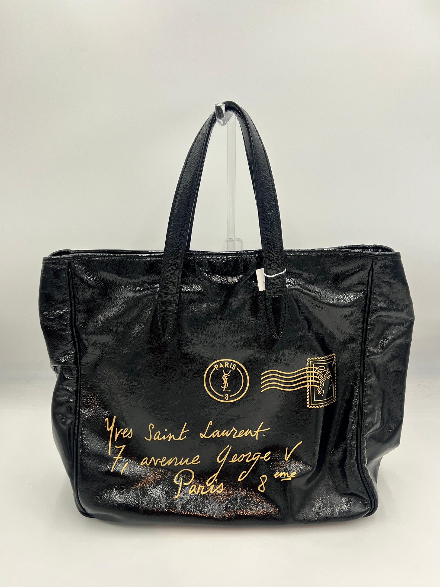 Saint Laurent Patent Stamped Tote