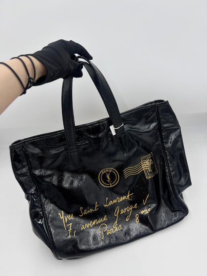 Saint Laurent Patent Stamped Tote