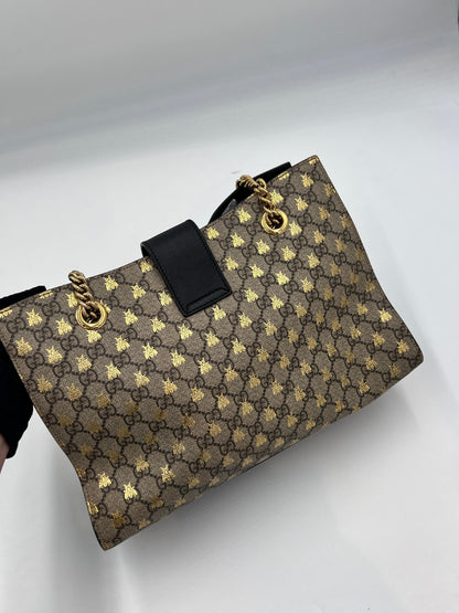 Gucci Bee Padlock Chain Tote