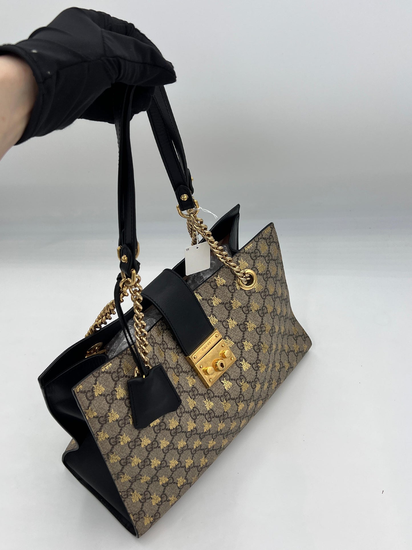 Gucci Bee Padlock Chain Tote