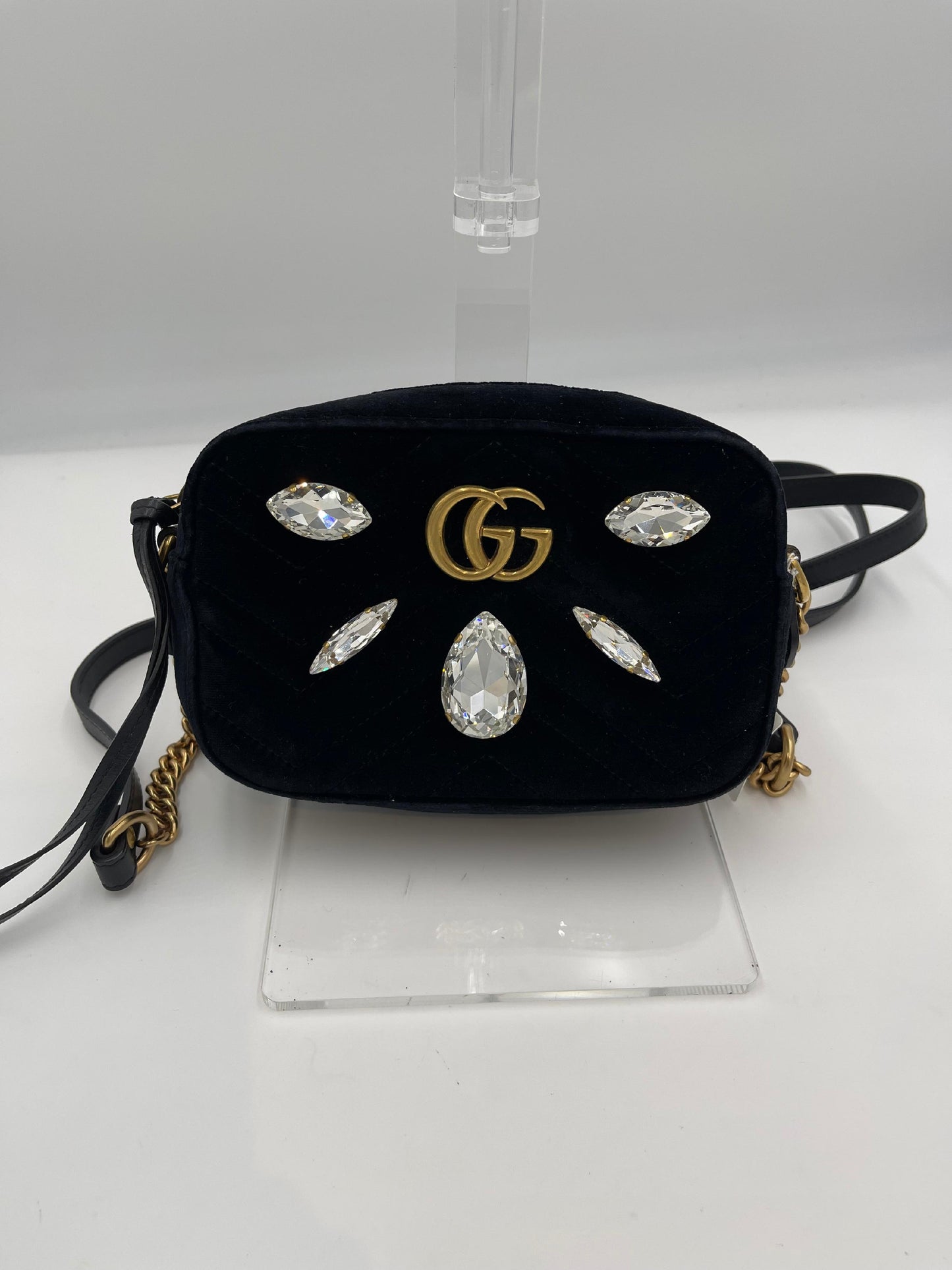 Gucci GG Marmont Velvet Chain Shoulder