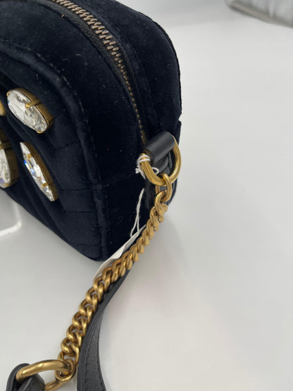 Gucci GG Marmont Velvet Chain Shoulder