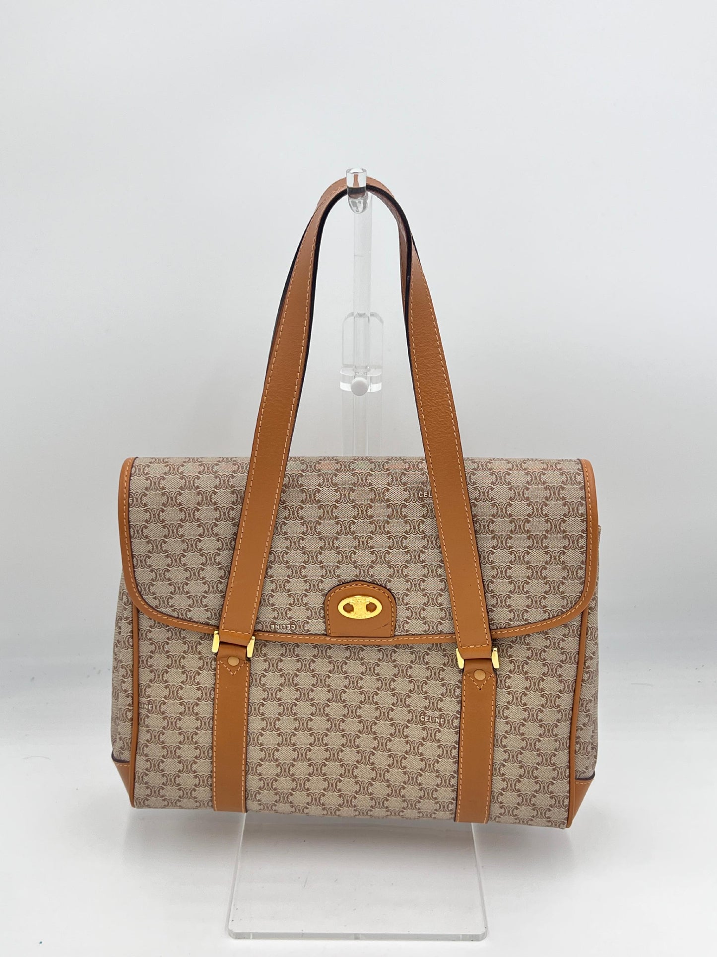 Celine Macadam Double Handle Handbag