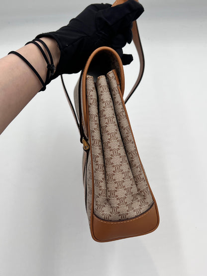 Celine Macadam Double Handle Handbag