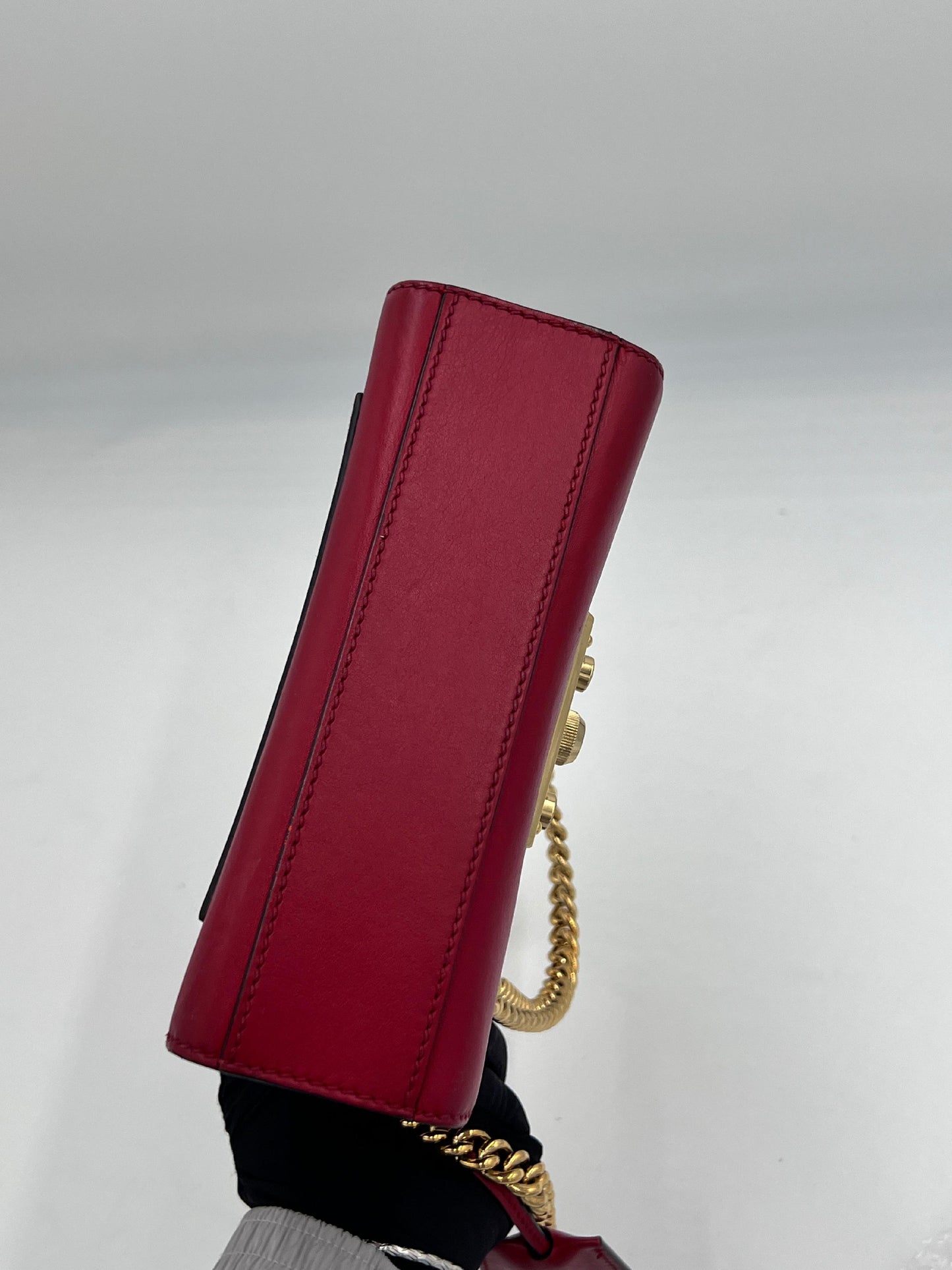 Gucci Leather Padlock Chain Shoulder