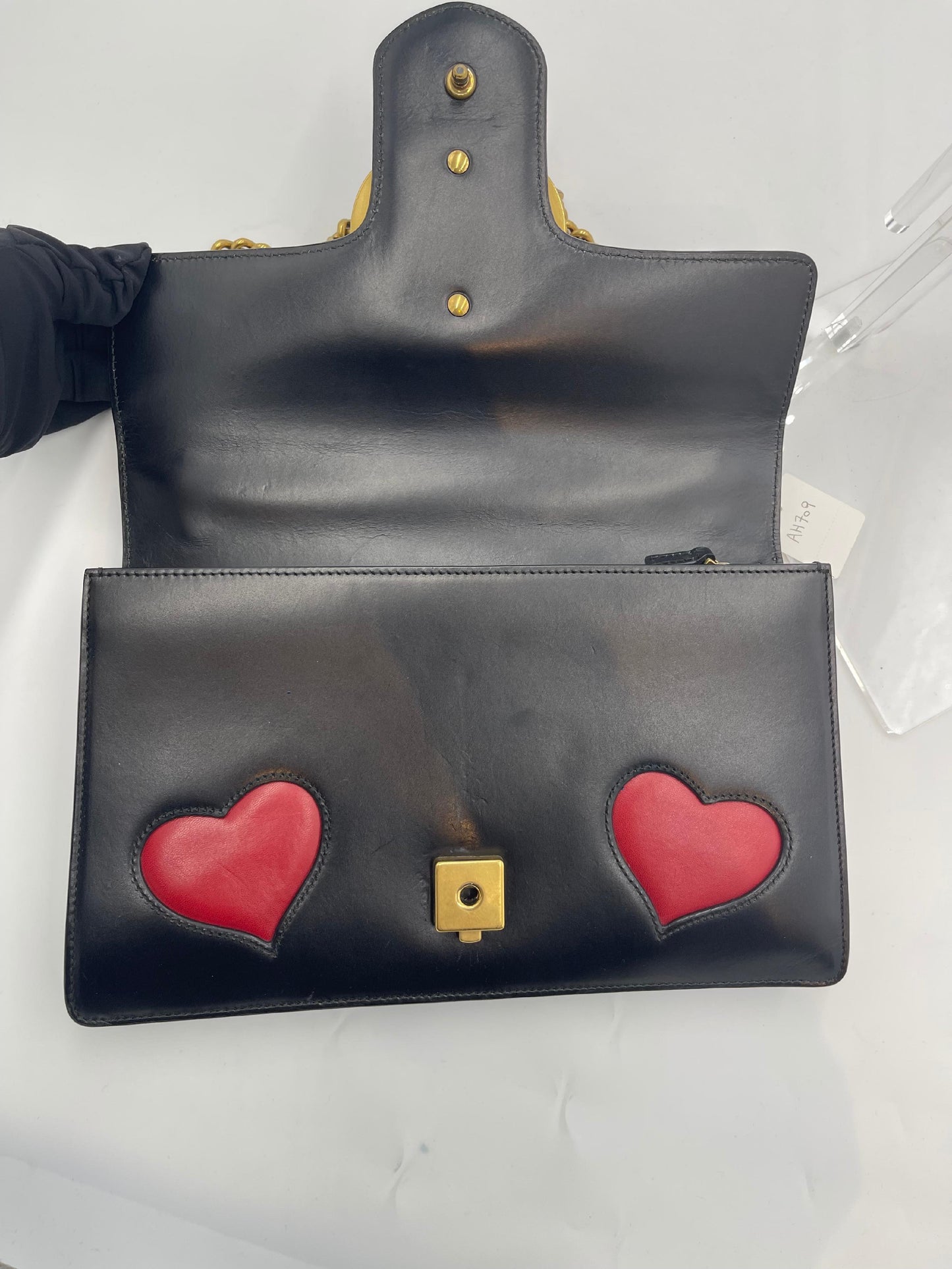 Gucci Marmont Patchwork Hearts Chain Shoulder