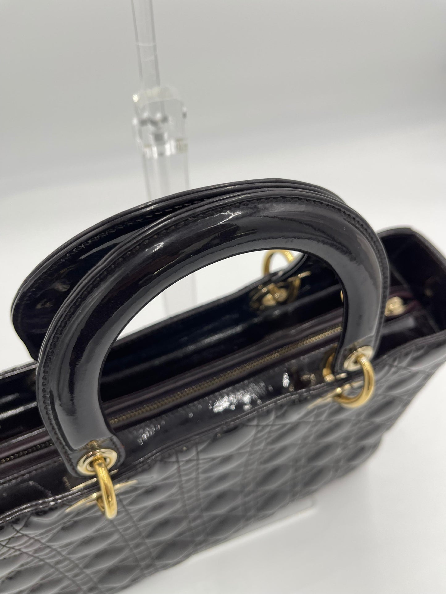 DIor Patent Lady Dior w/ Strap