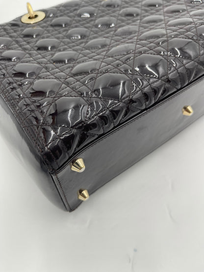 DIor Patent Lady Dior w/ Strap
