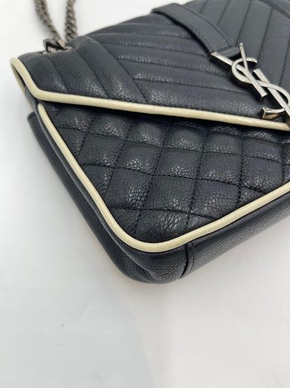 Saint Laurent Quilted College Chain Shoulder