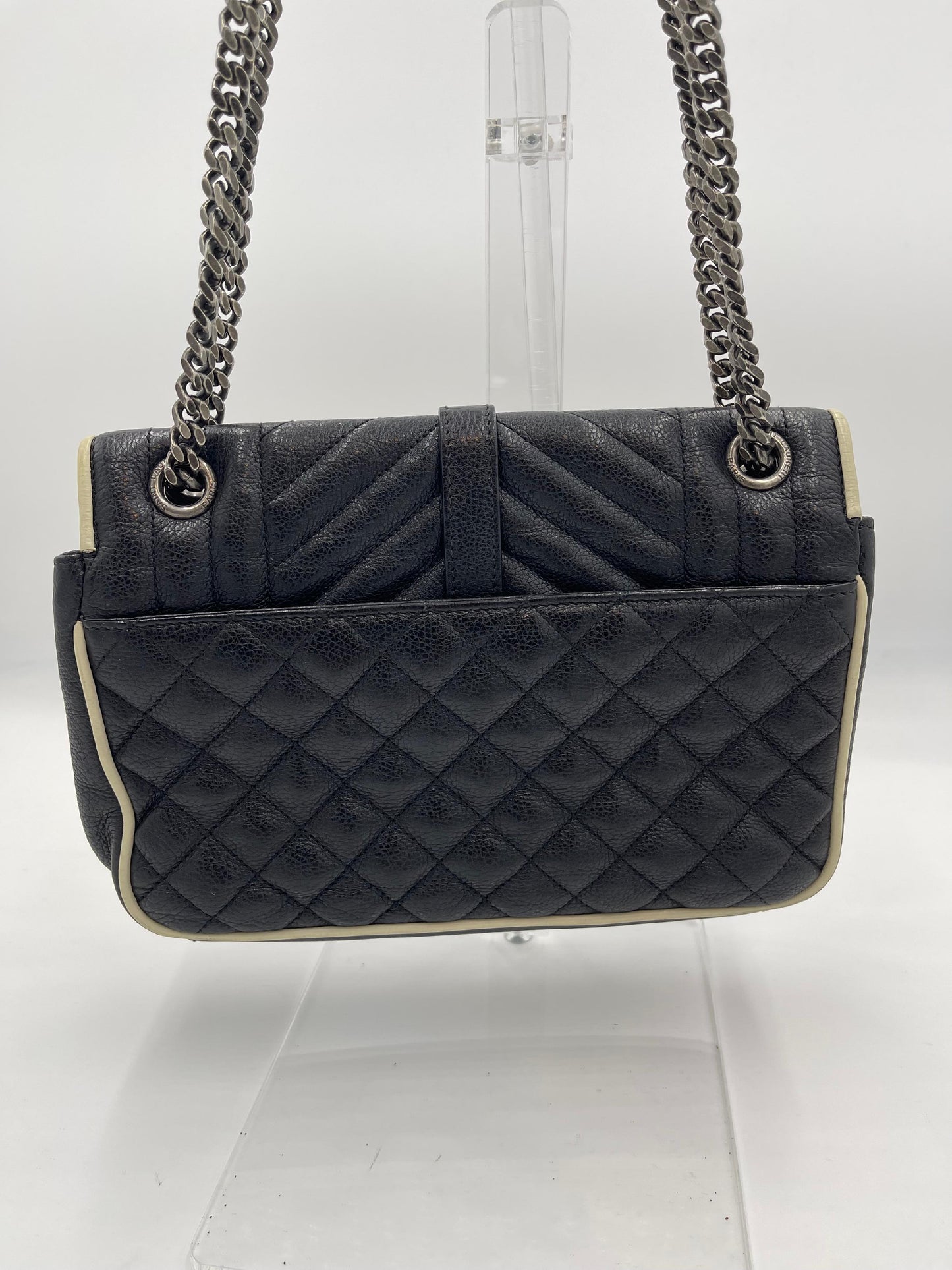 Saint Laurent Quilted College Chain Shoulder