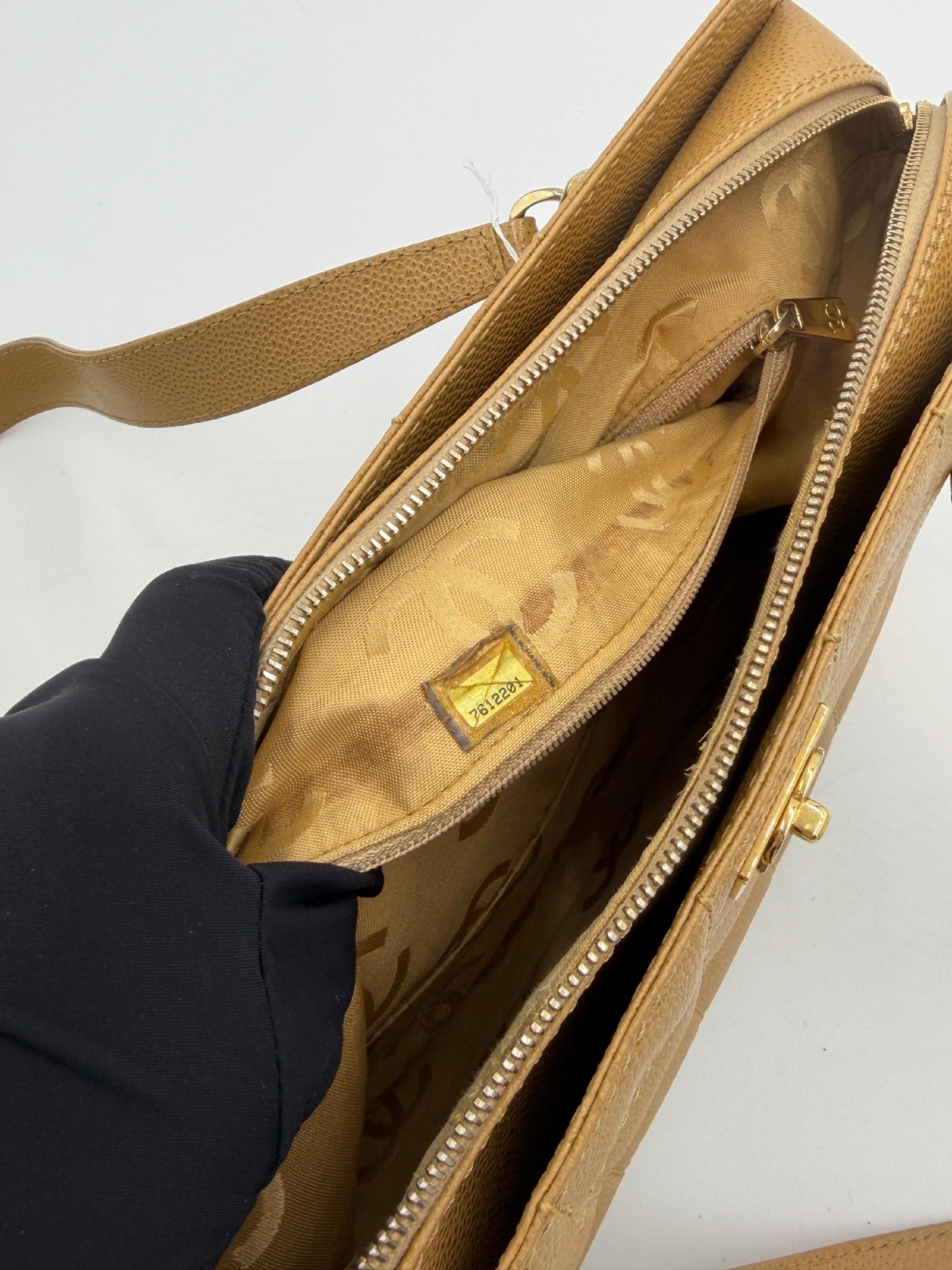 Chanel Caviar Chocobar Chain Tote