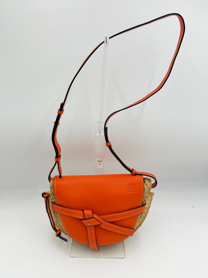 Loewe Gate Raffia Shoulder