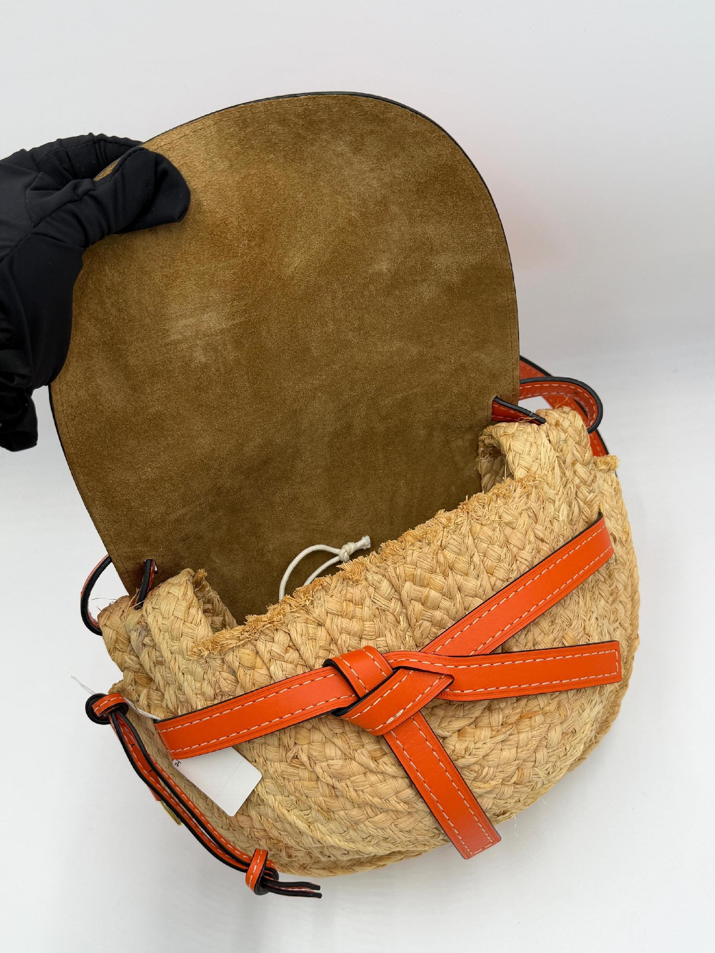 Loewe Gate Raffia Shoulder