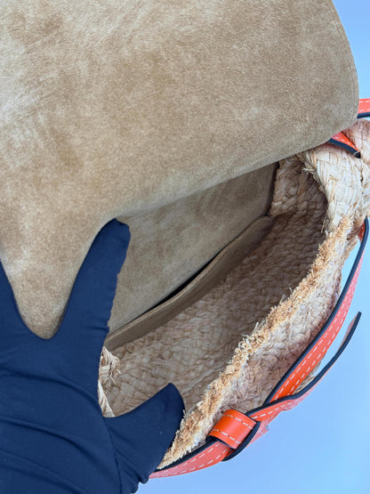 Loewe Gate Raffia Shoulder