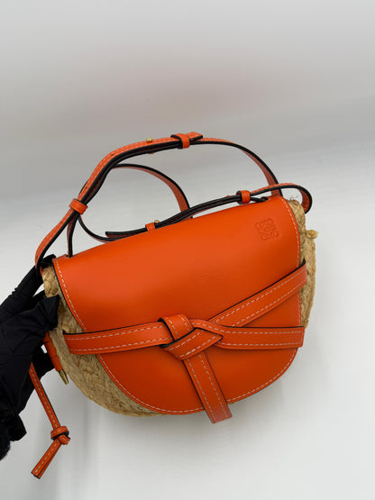 Loewe Gate Raffia Shoulder