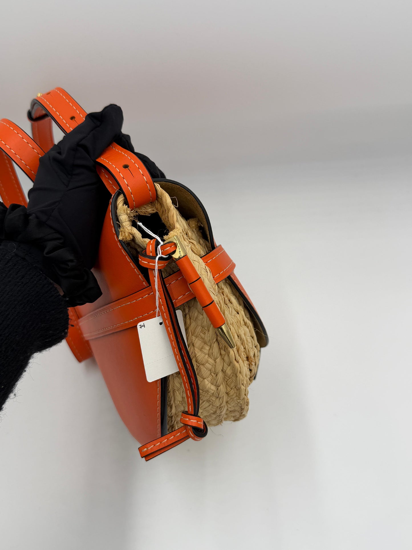 Loewe Gate Raffia Shoulder