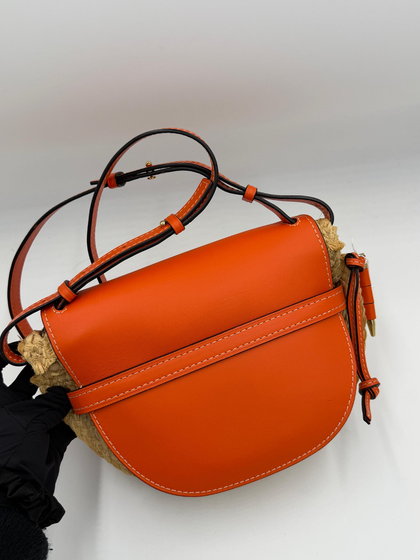 Loewe Gate Raffia Shoulder